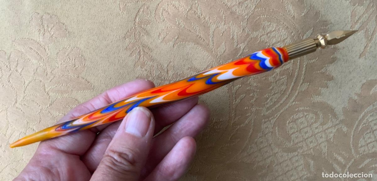 Plumas estilogr&aacute;ficas antiguas: PLUMA CRISTAL DE MURANO, CON PLUMILLA - Foto 10