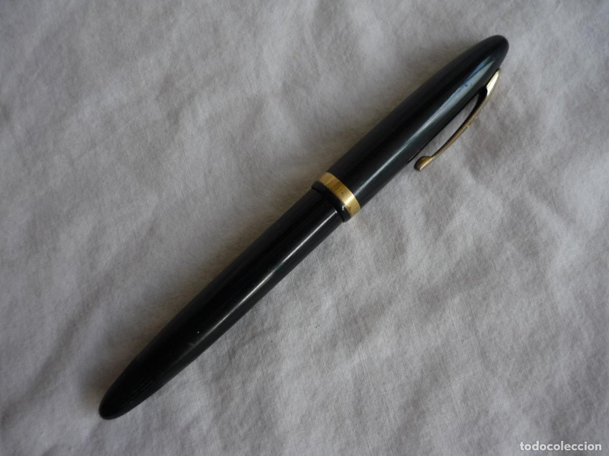Plumas estilogr&aacute;ficas antiguas: Pluma estilogr&aacute;fica Sheaffers plum&iacute;n 23, 14 kt - Foto 5