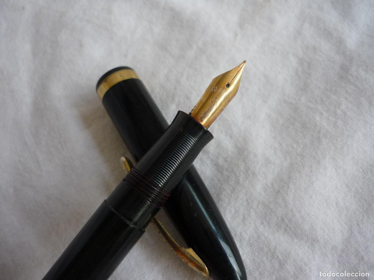 Plumas estilogr&aacute;ficas antiguas: Pluma estilogr&aacute;fica Sheaffers plum&iacute;n 23, 14 kt - Foto 7