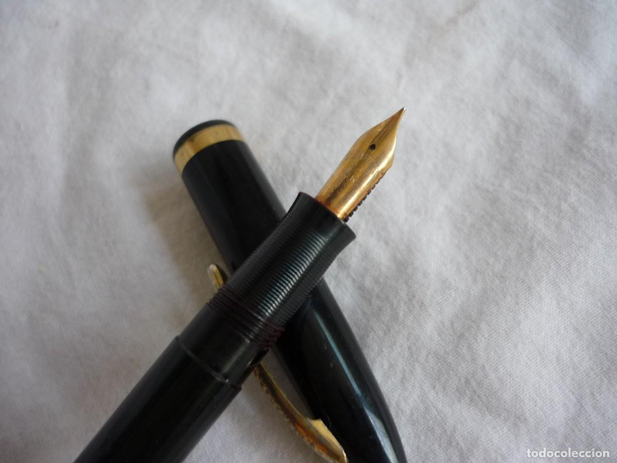 Plumas estilogr&aacute;ficas antiguas: Pluma estilogr&aacute;fica Sheaffers plum&iacute;n 23, 14 kt - Foto 8