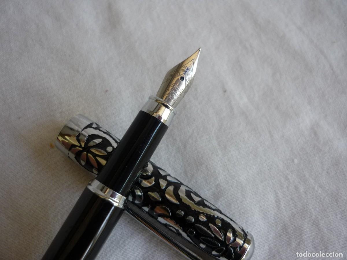 Plumas estilogr&aacute;ficas antiguas: Pluma estilogr&aacute;fica con plum&iacute;n Genius - Foto 7
