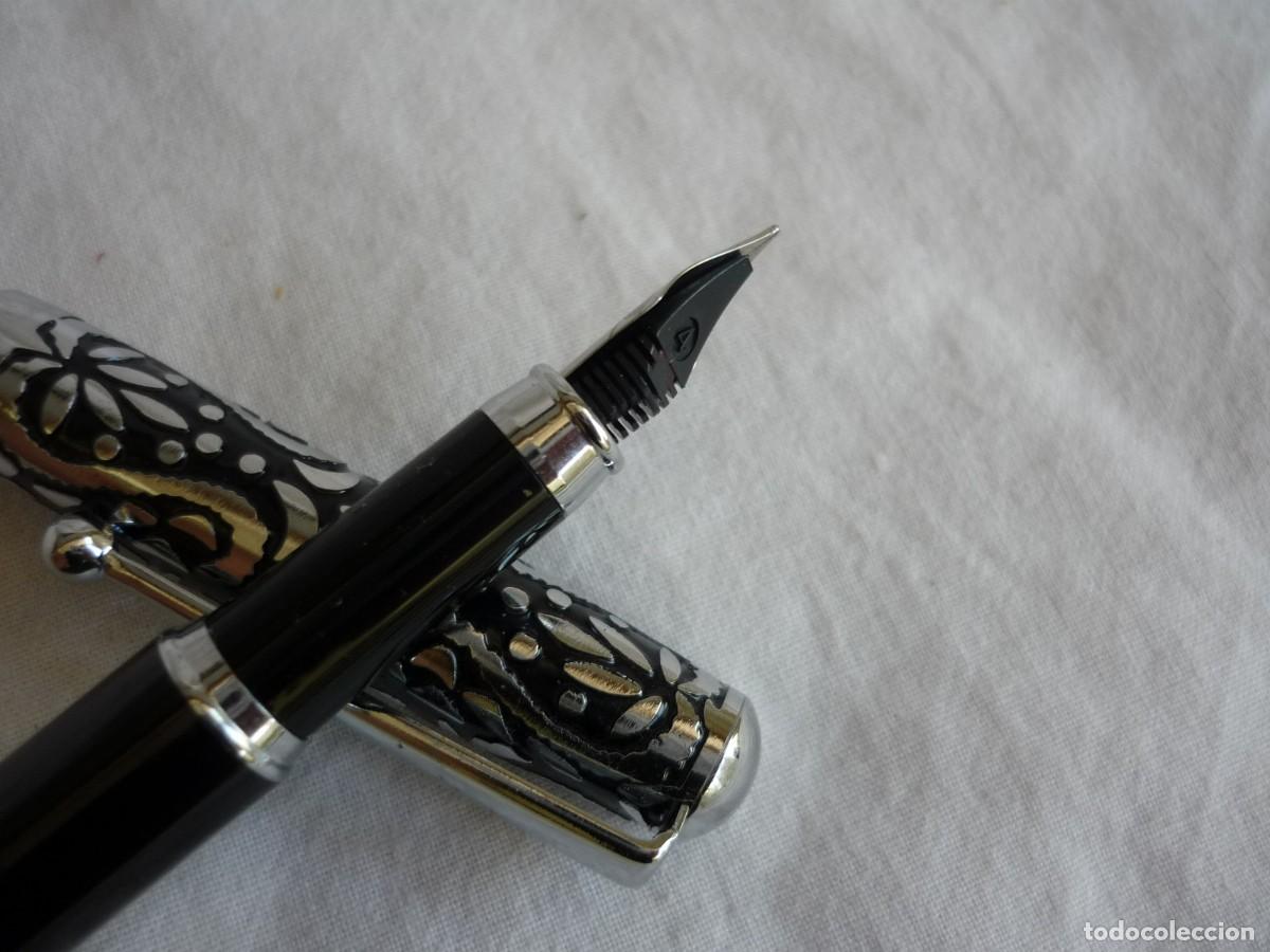 Plumas estilogr&aacute;ficas antiguas: Pluma estilogr&aacute;fica con plum&iacute;n Genius - Foto 9