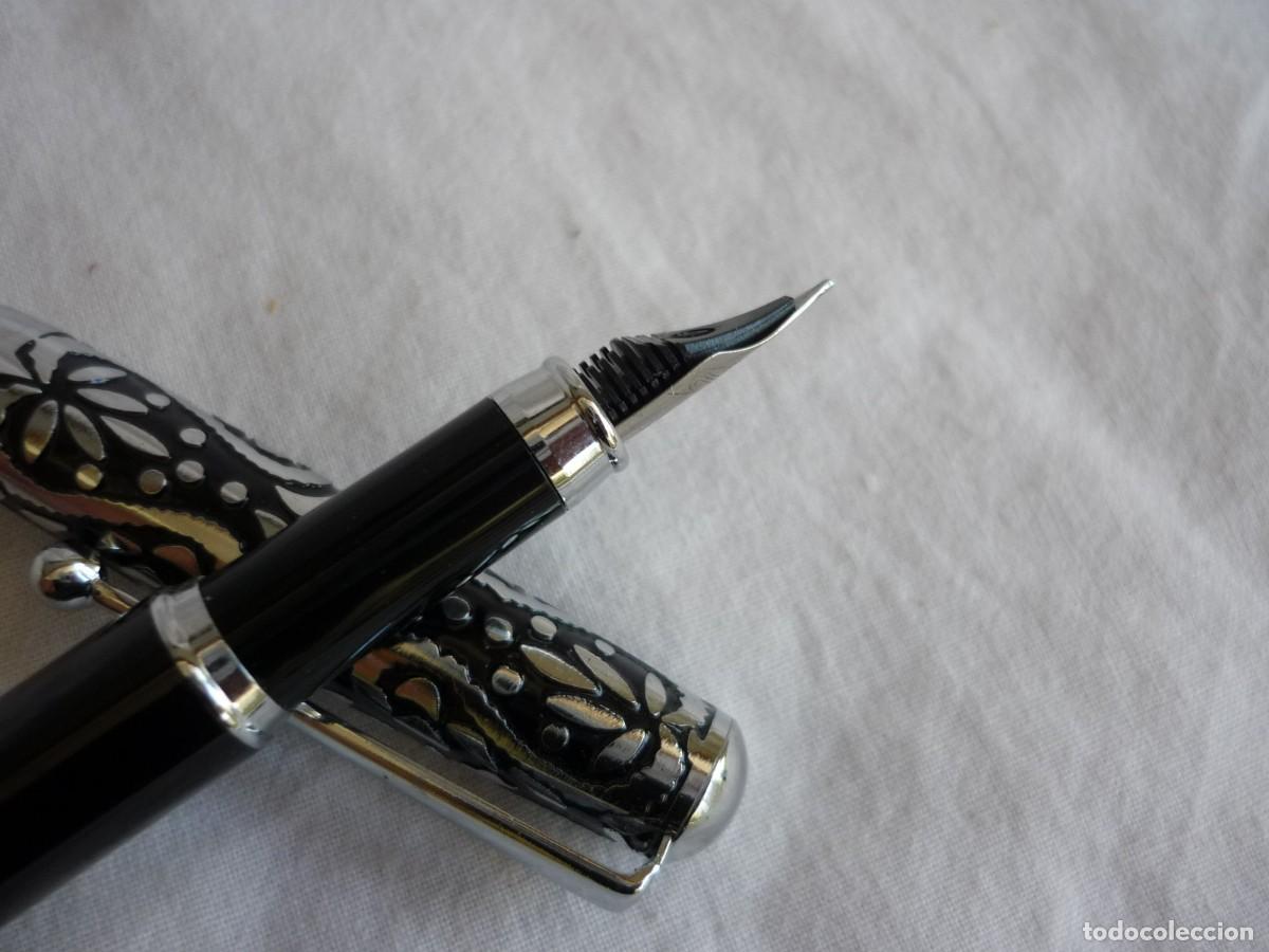 Plumas estilogr&aacute;ficas antiguas: Pluma estilogr&aacute;fica con plum&iacute;n Genius - Foto 10