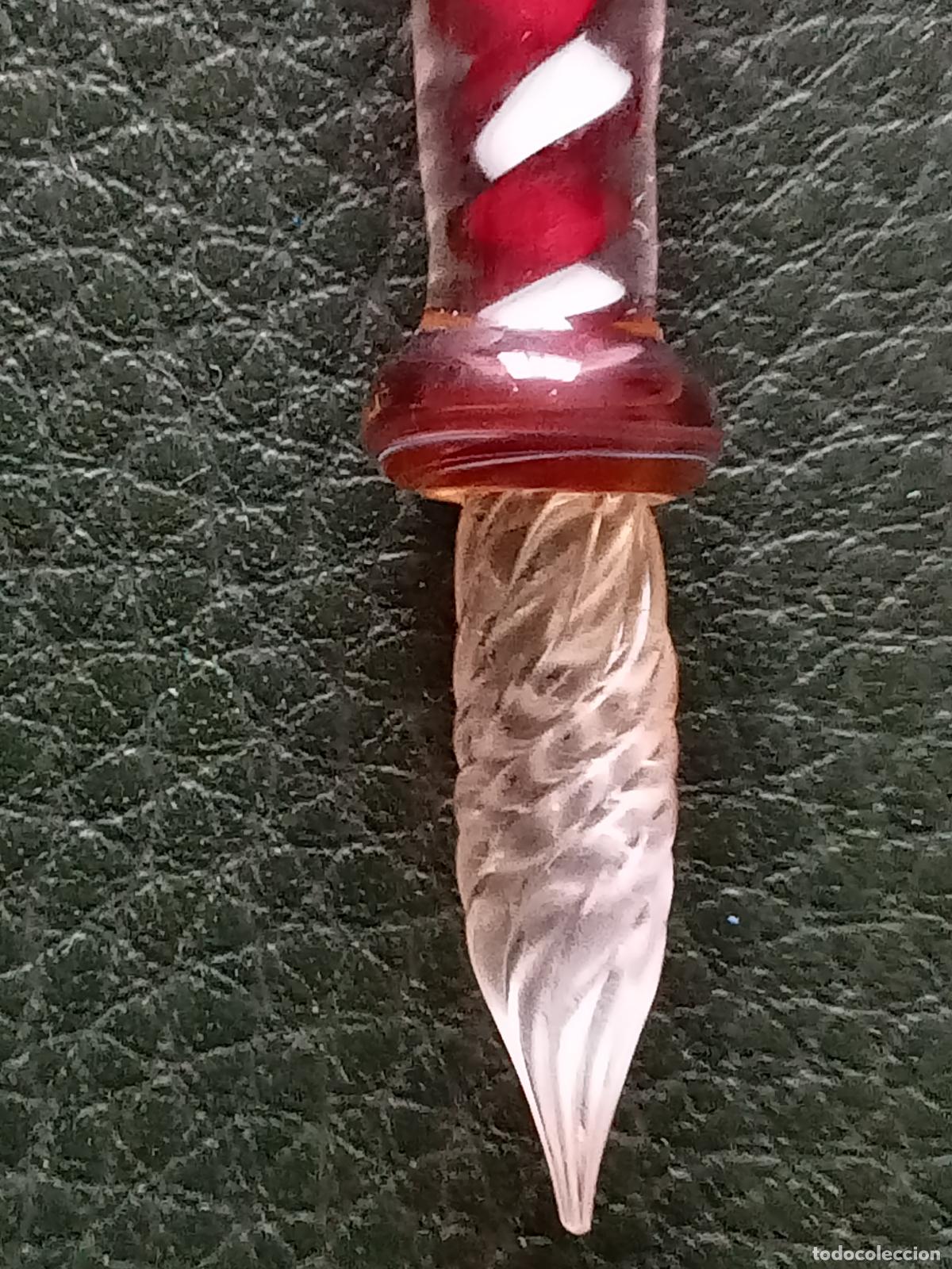 Plumas estilogr&aacute;ficas antiguas: Pluma de cristal de Murano - Foto 4