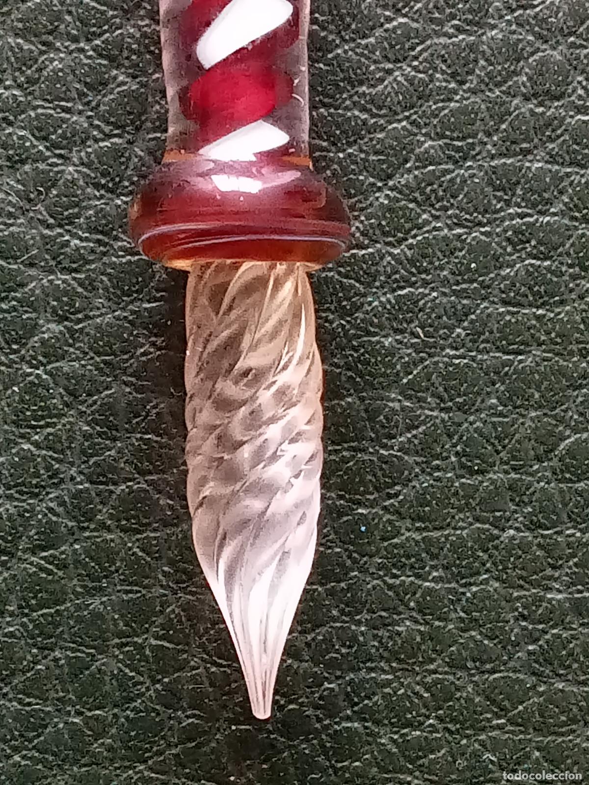 Plumas estilogr&aacute;ficas antiguas: Pluma de cristal de Murano - Foto 5