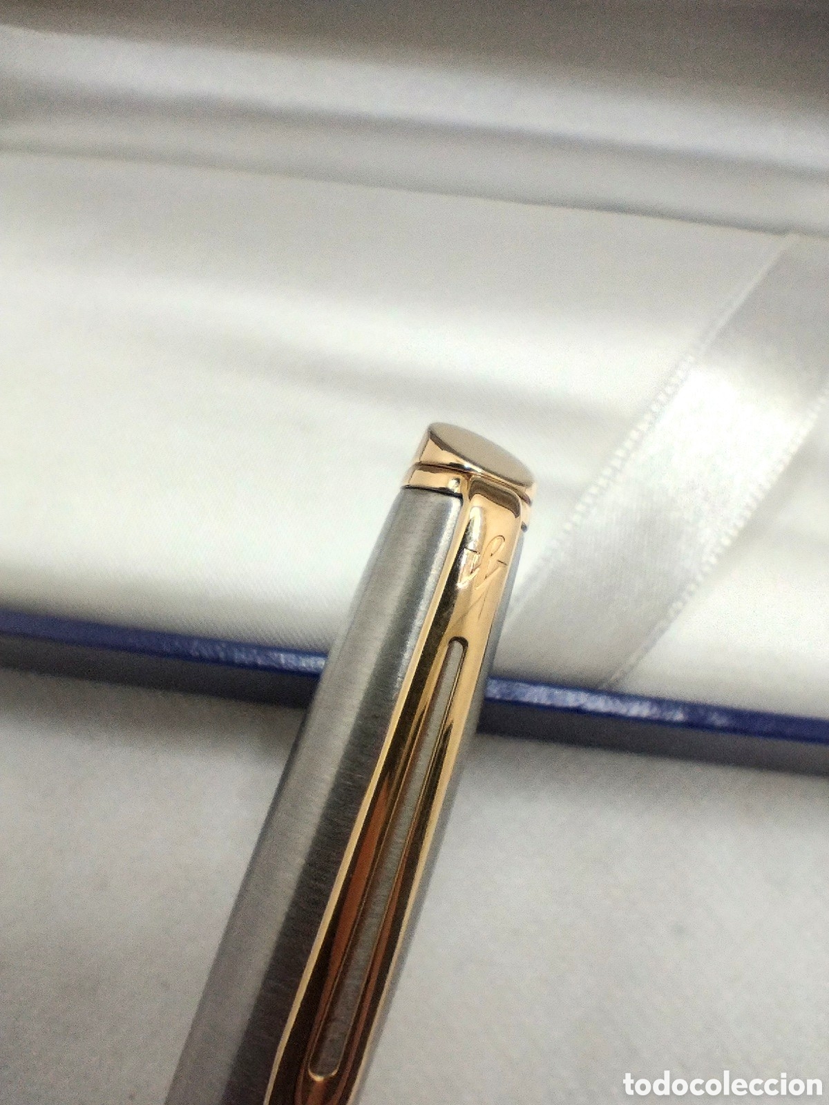 Plumas estilogr&aacute;ficas antiguas: Pluma waterman con estuche original - Foto 4