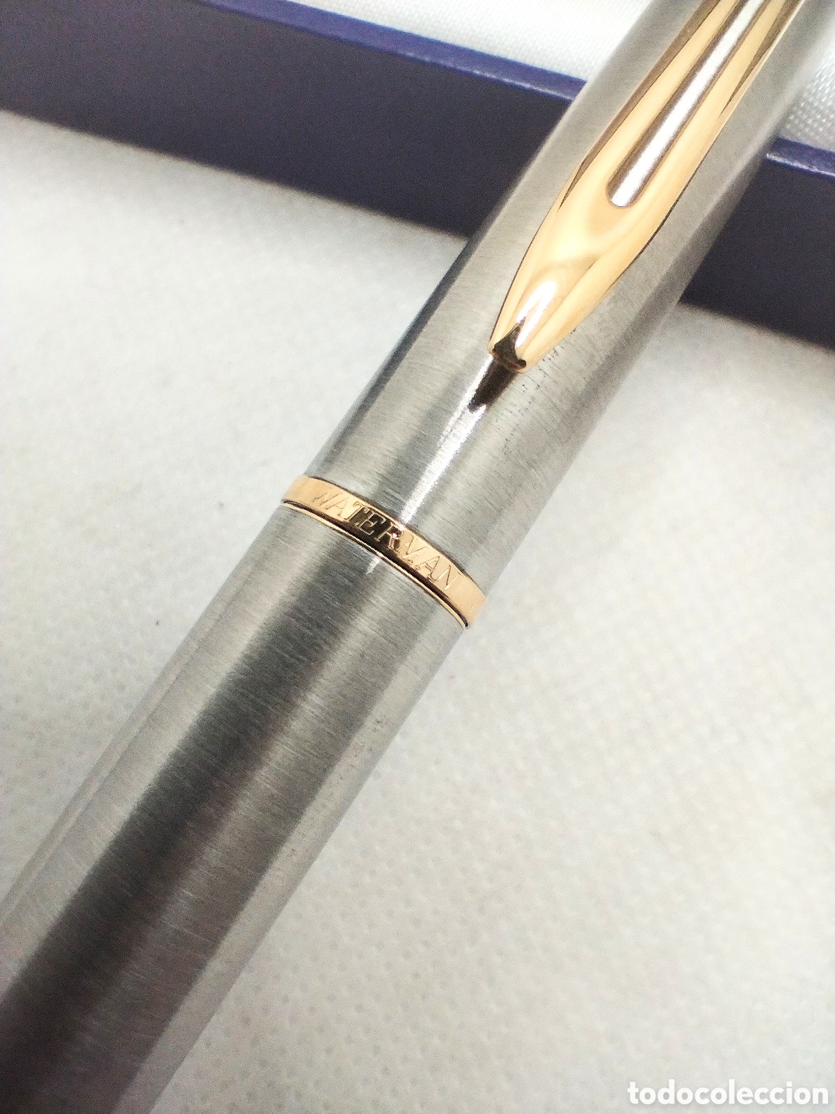 Plumas estilogr&aacute;ficas antiguas: Pluma waterman con estuche original - Foto 5