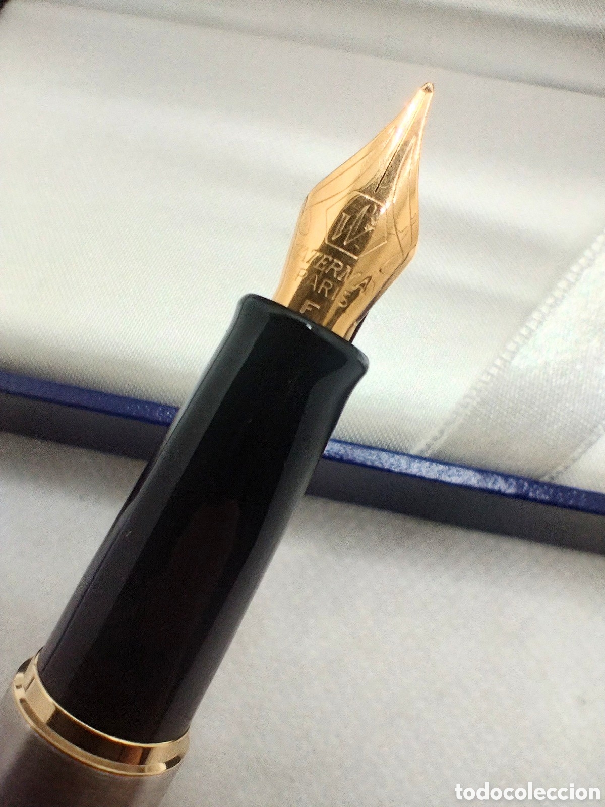Plumas estilogr&aacute;ficas antiguas: Pluma waterman con estuche original - Foto 6