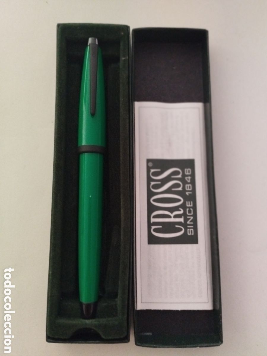 Plumas estilogr&aacute;ficas antiguas: CROSS pluma estilogr&aacute;fica verde - Foto 1