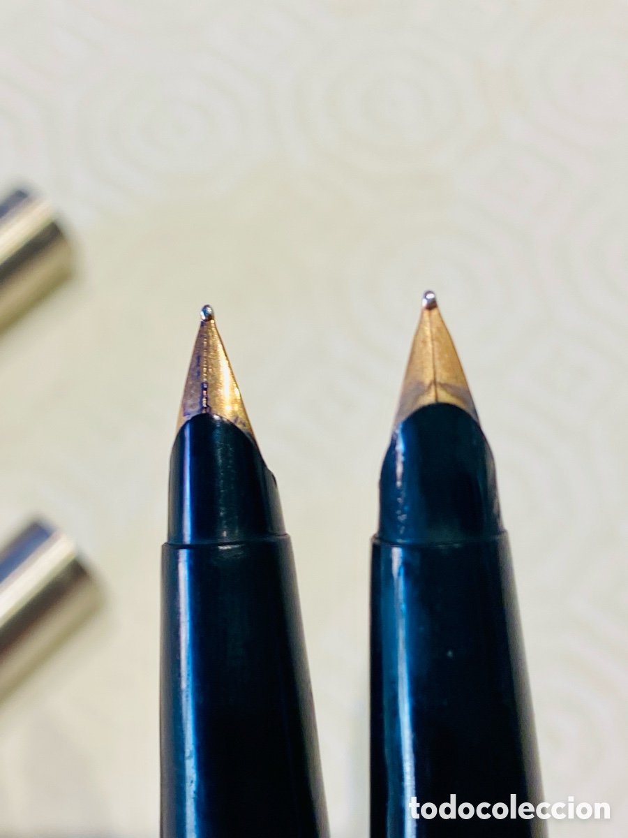 Plumas estilogr&aacute;ficas antiguas: Dos plumas PARKER 45 con estuche - Foto 6
