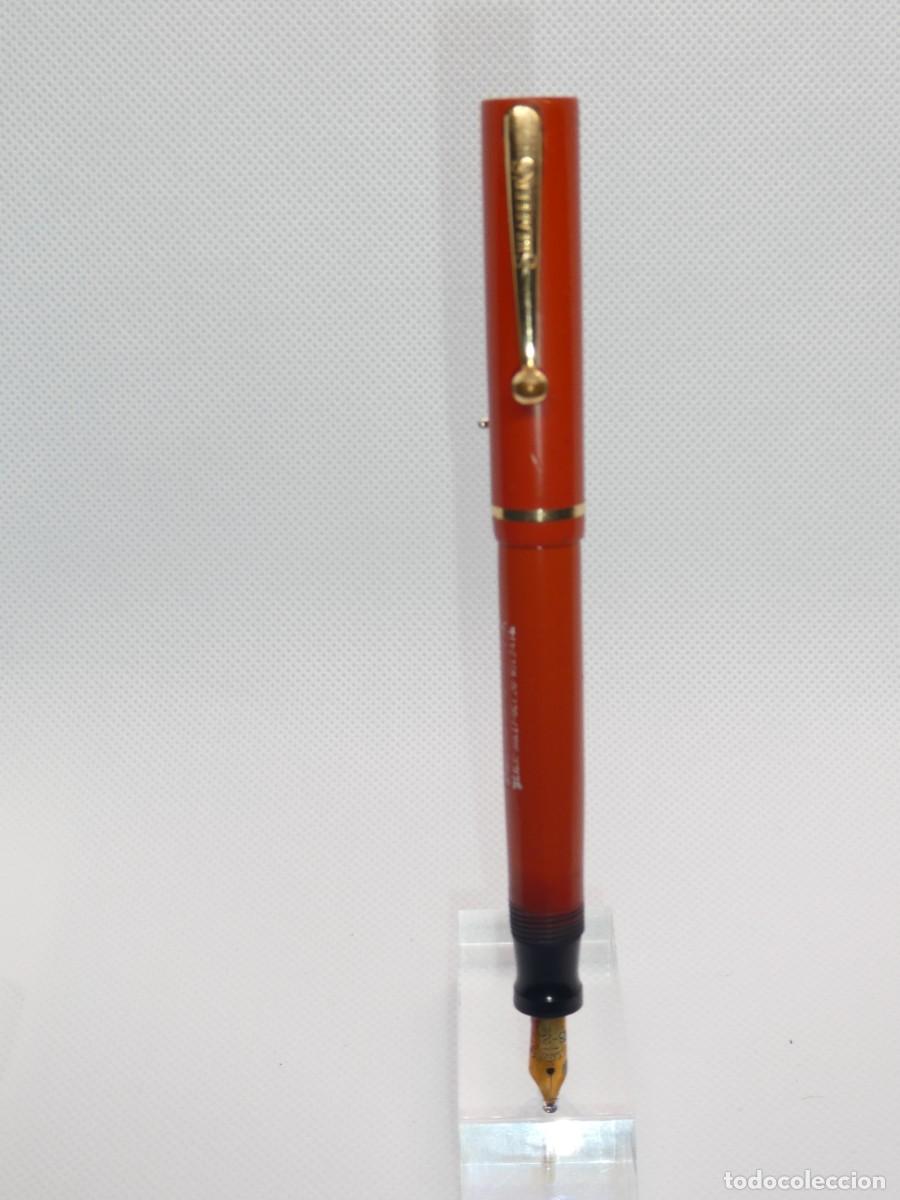 Plumas estilogr&aacute;ficas antiguas: Pluma Estilografica Sheaffer Flat Top Junior Roja - Foto 7