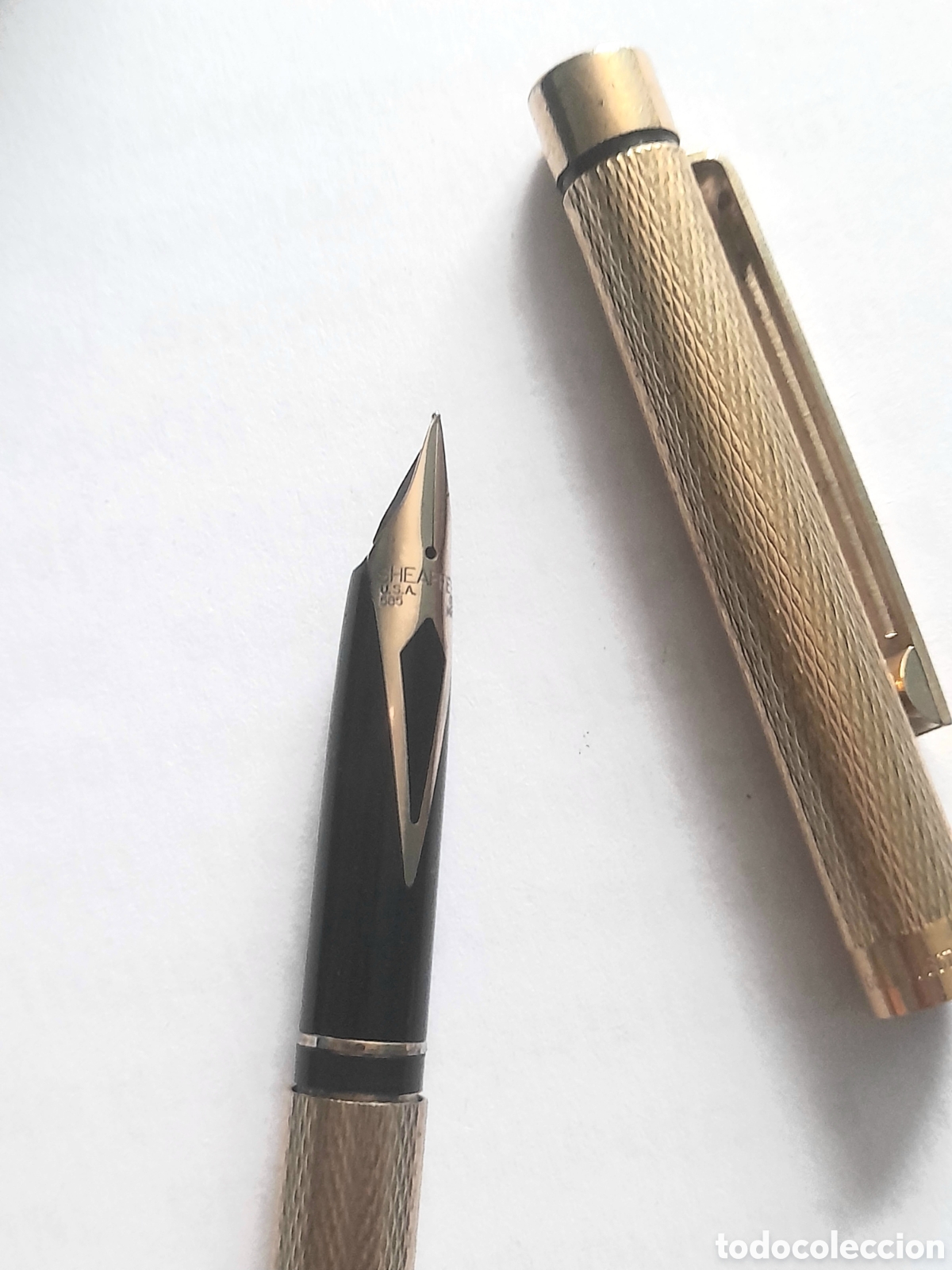 Plumas estilogr&aacute;ficas antiguas: PLUMA SHEAFFER EN ORO 14K. - Foto 3