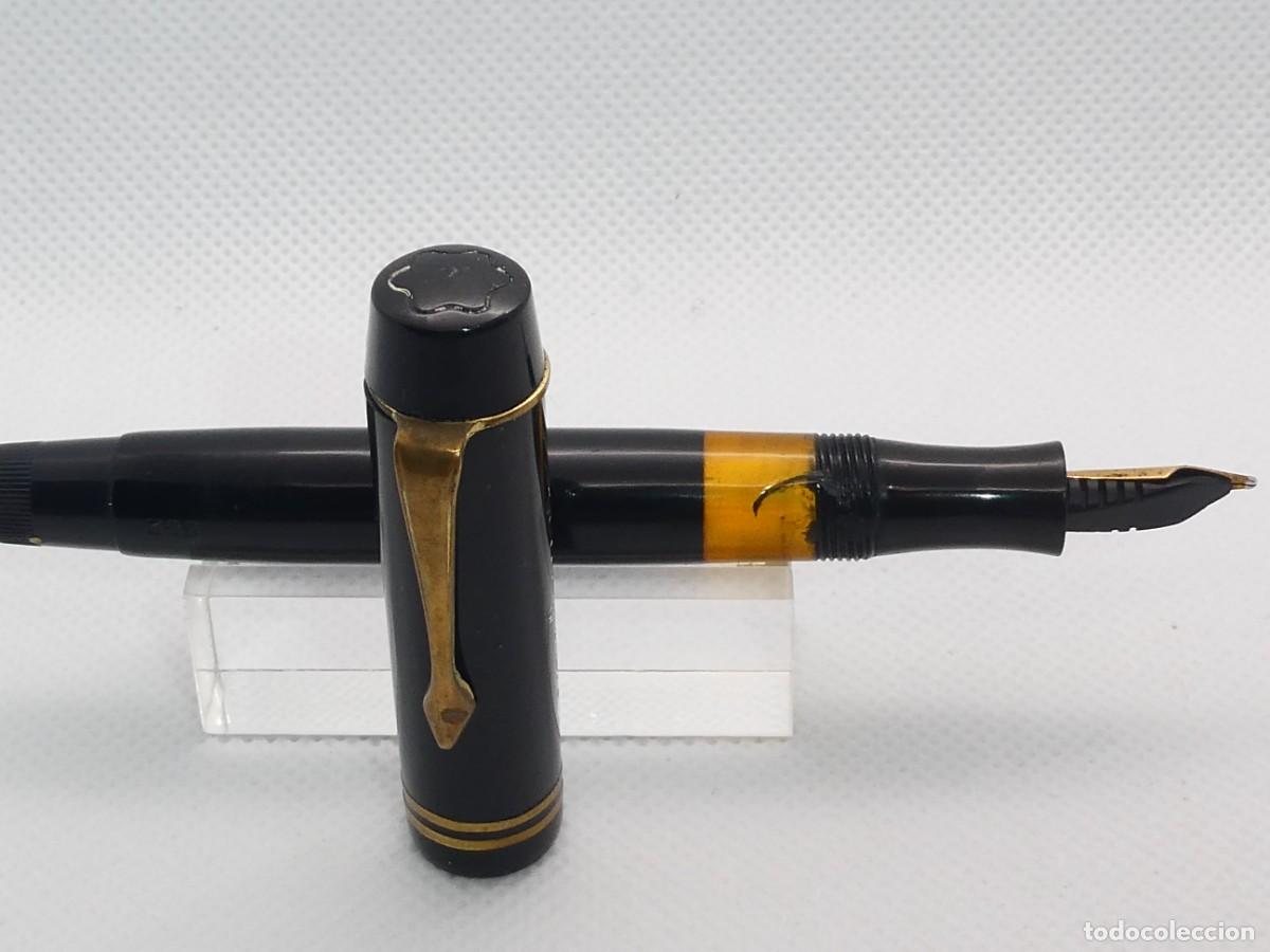 Plumas estilogr&aacute;ficas antiguas: Pluma Montblanc 332 Negra plum&iacute;n B - Foto 4