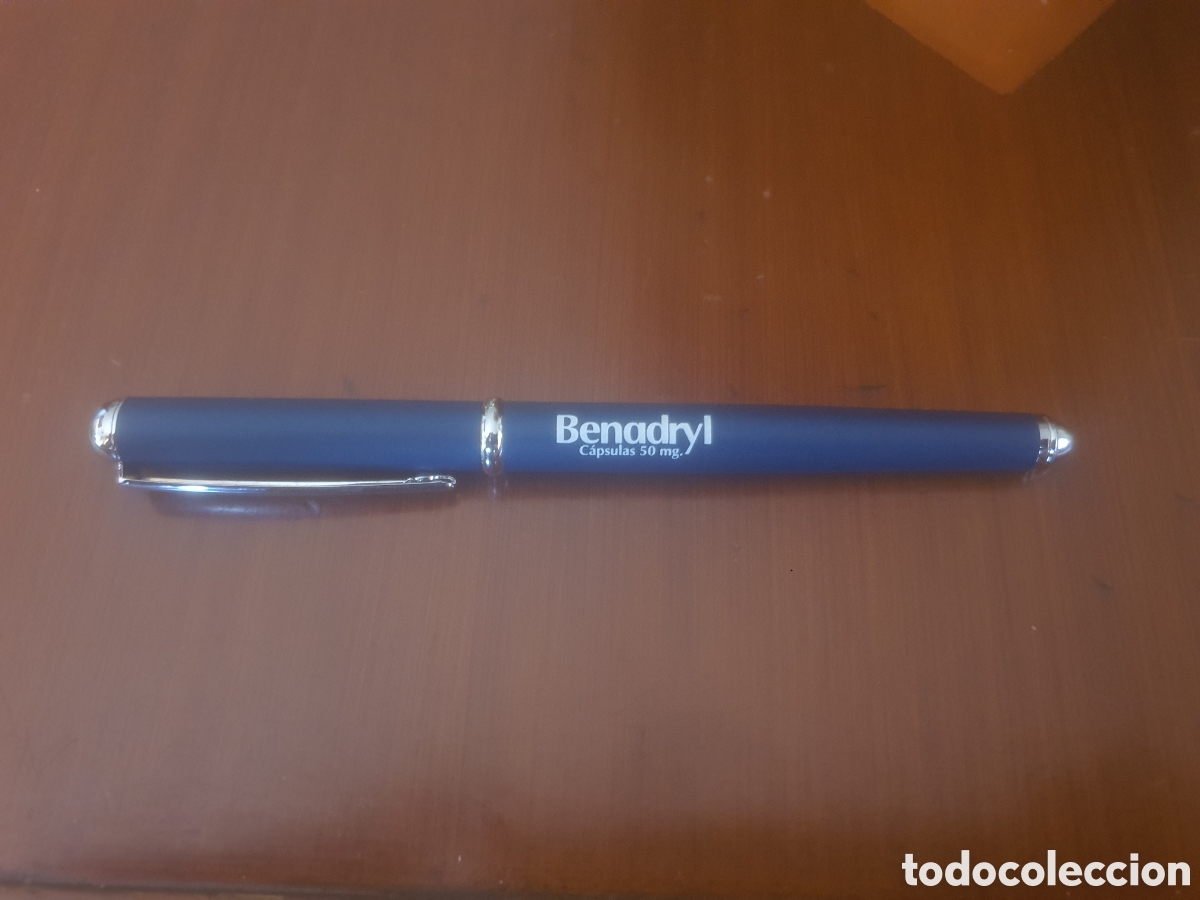 Plumas estilogr&aacute;ficas antiguas: Pluma promocional benadryl nueva - Foto 1