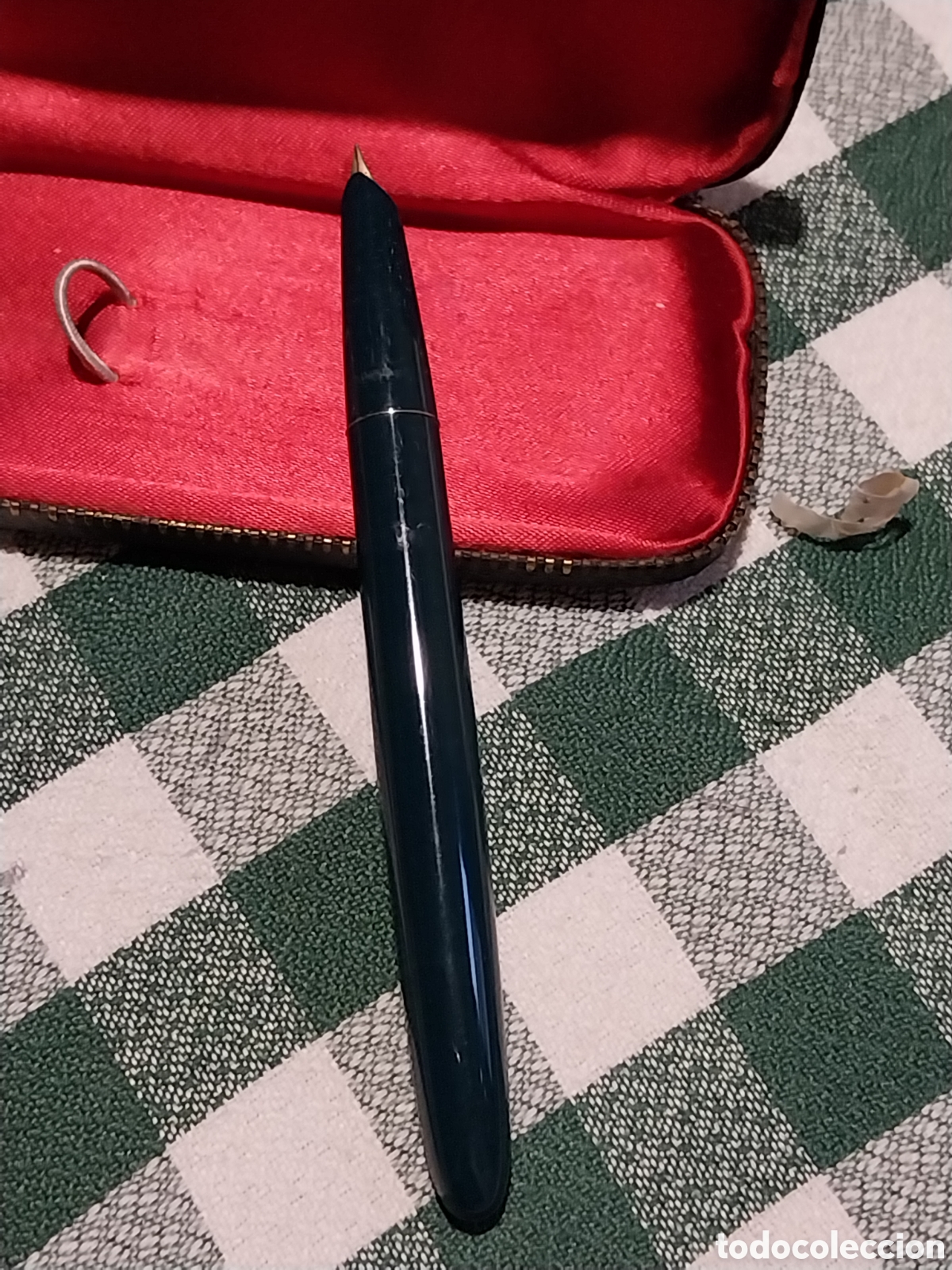 Plumas estilogr&aacute;ficas antiguas: Pluma super T Gester con su estuche - Foto 3