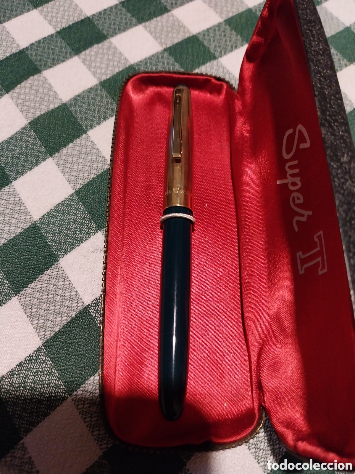 Plumas estilogr&aacute;ficas antiguas: Pluma super T Gester con su estuche - Foto 4