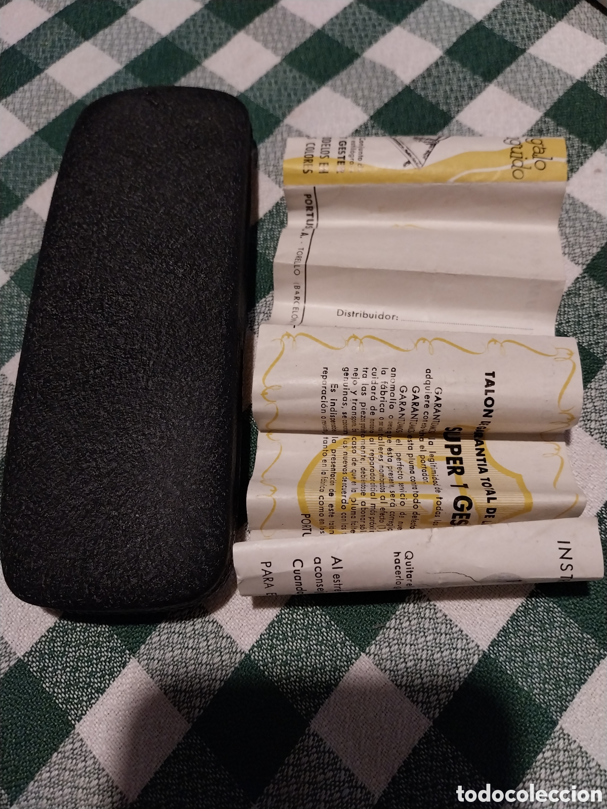 Plumas estilogr&aacute;ficas antiguas: Pluma super T Gester con su estuche - Foto 6
