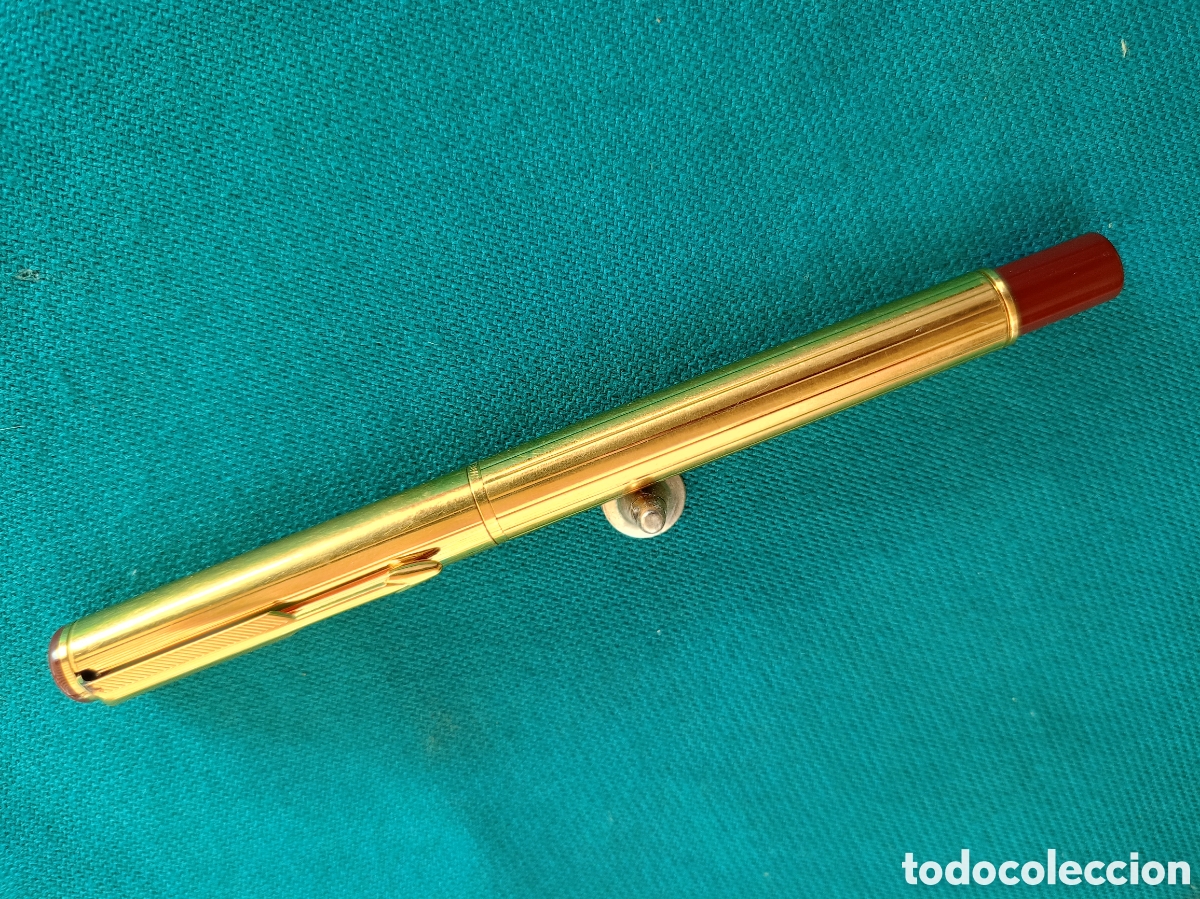 Plumas estilogr&aacute;ficas antiguas: PLUMA PARKER DORADA UK - Foto 4