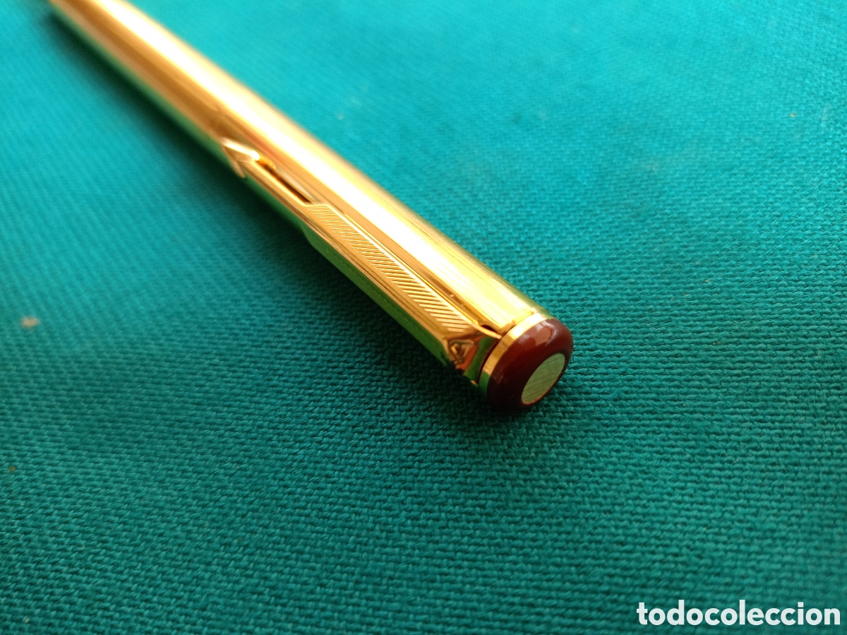 Plumas estilogr&aacute;ficas antiguas: PLUMA PARKER DORADA UK - Foto 5