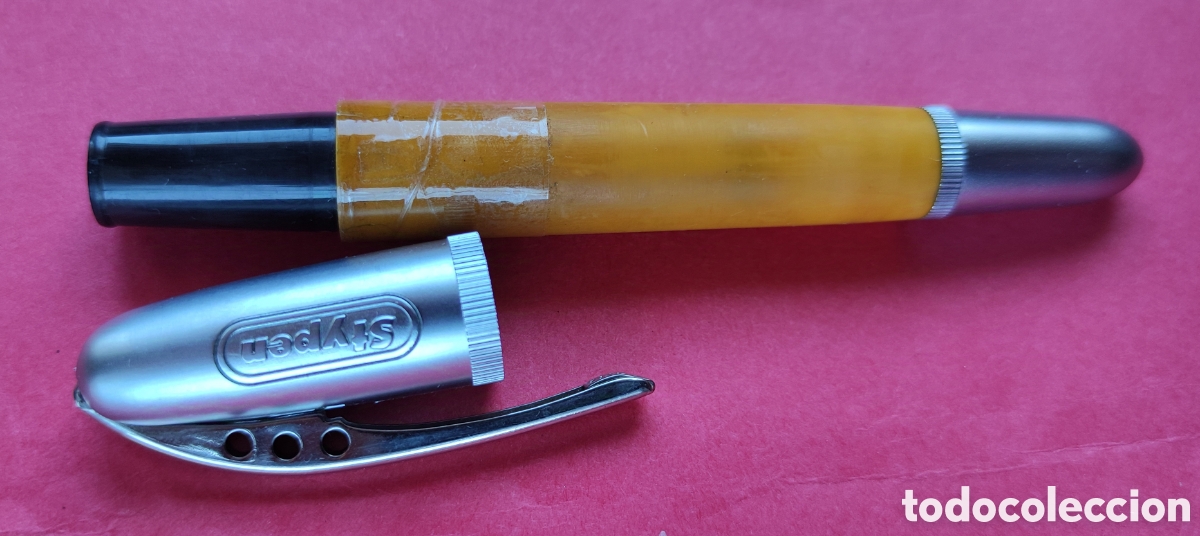 Plumas estilogr&aacute;ficas antiguas: Pluma estilografica Stypen retractil - Foto 4