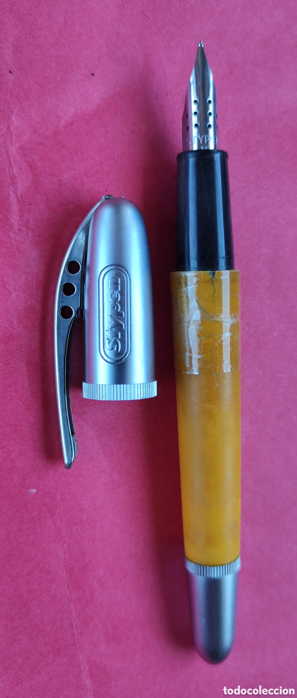 Plumas estilogr&aacute;ficas antiguas: Pluma estilografica Stypen retractil - Foto 7