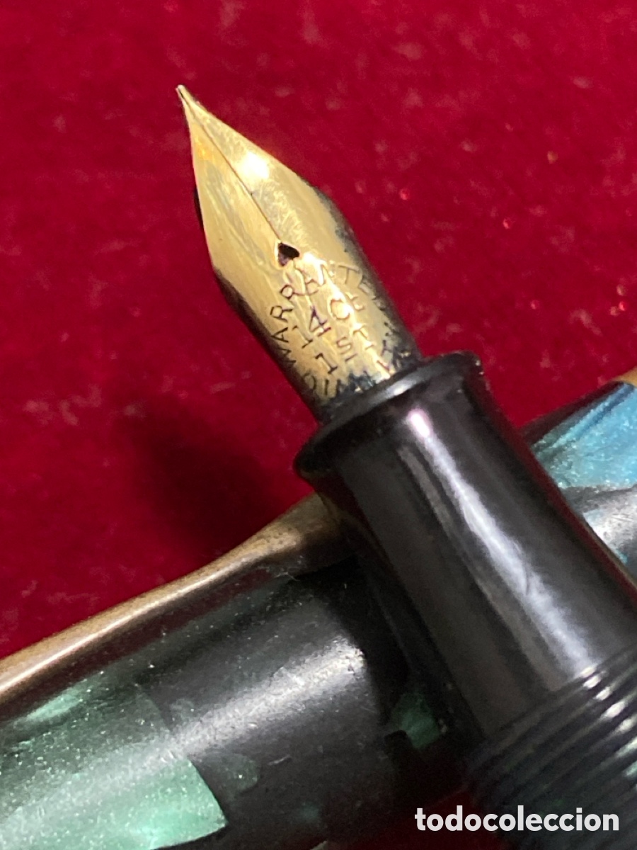 Plumas estilogr&aacute;ficas antiguas: WARRANTED Plumin de oro 14ct - Foto 2