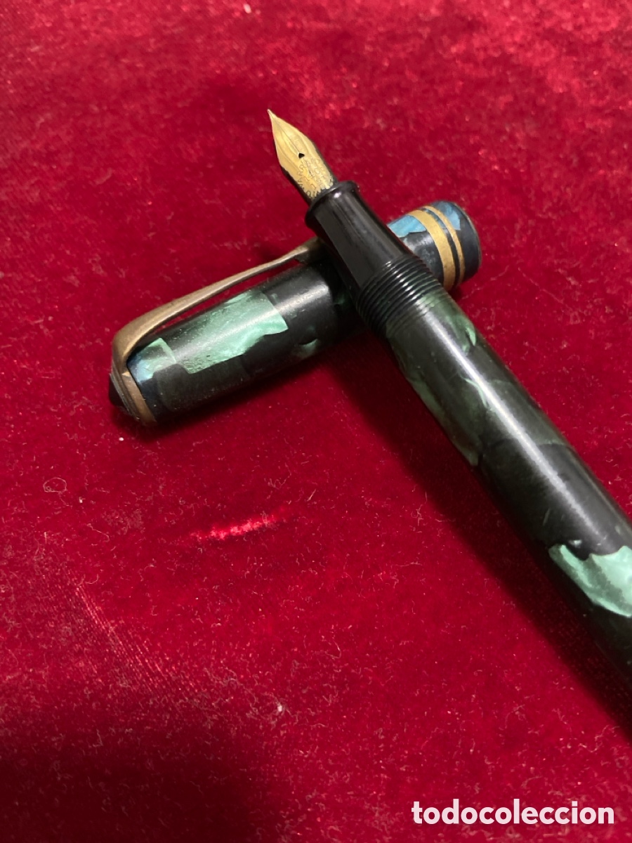 Plumas estilogr&aacute;ficas antiguas: WARRANTED Plumin de oro 14ct - Foto 3