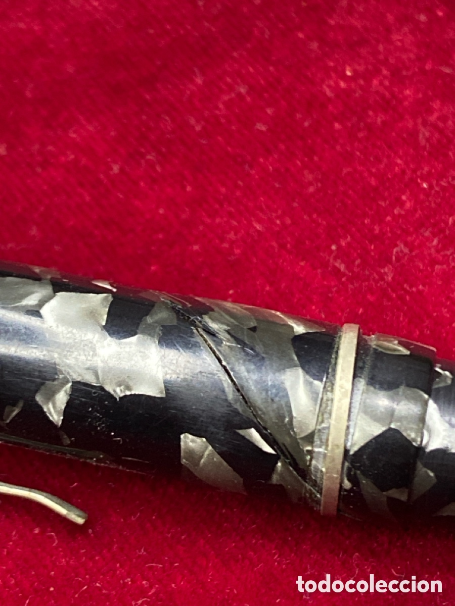 Plumas estilogr&aacute;ficas antiguas: WARRANTED Plumin de oro 18ct - Foto 4