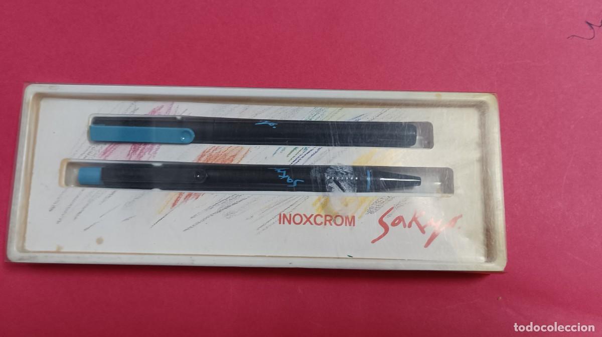 Plumas estilogr&aacute;ficas antiguas: SET INOXCROM SAYKO. A&Ntilde;OS 80. - Foto 1