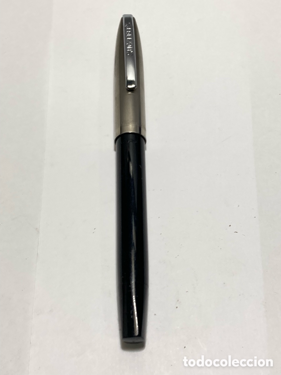 Plumas estilogr&aacute;ficas antiguas: SHEAFFER IMPERIAL. PL&Aacute;STICO NEGRO CARGA TOUCHDOWN /PLUMA12-8 - Foto 1