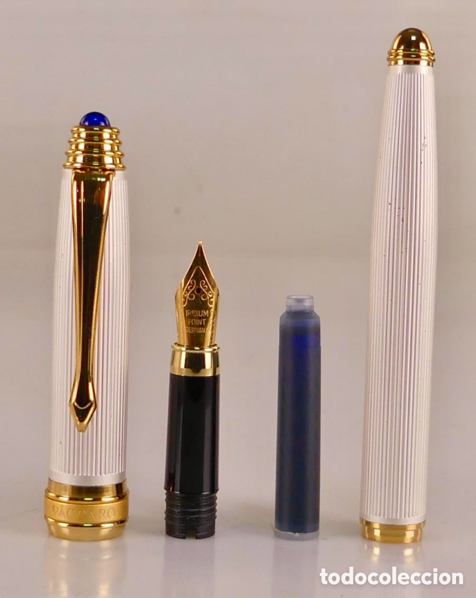 Plumas estilogr&aacute;ficas antiguas: PLUMA VACCARO DE COLECCI&Oacute;N CON CAJA - Foto 13