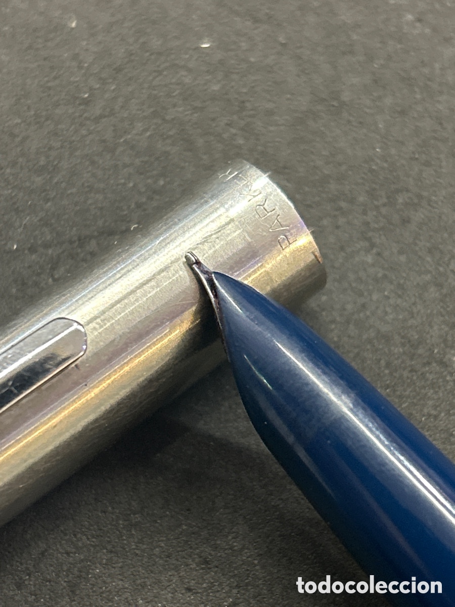 Plumas estilogr&aacute;ficas antiguas: Pluma Parker 21 azul - Foto 3