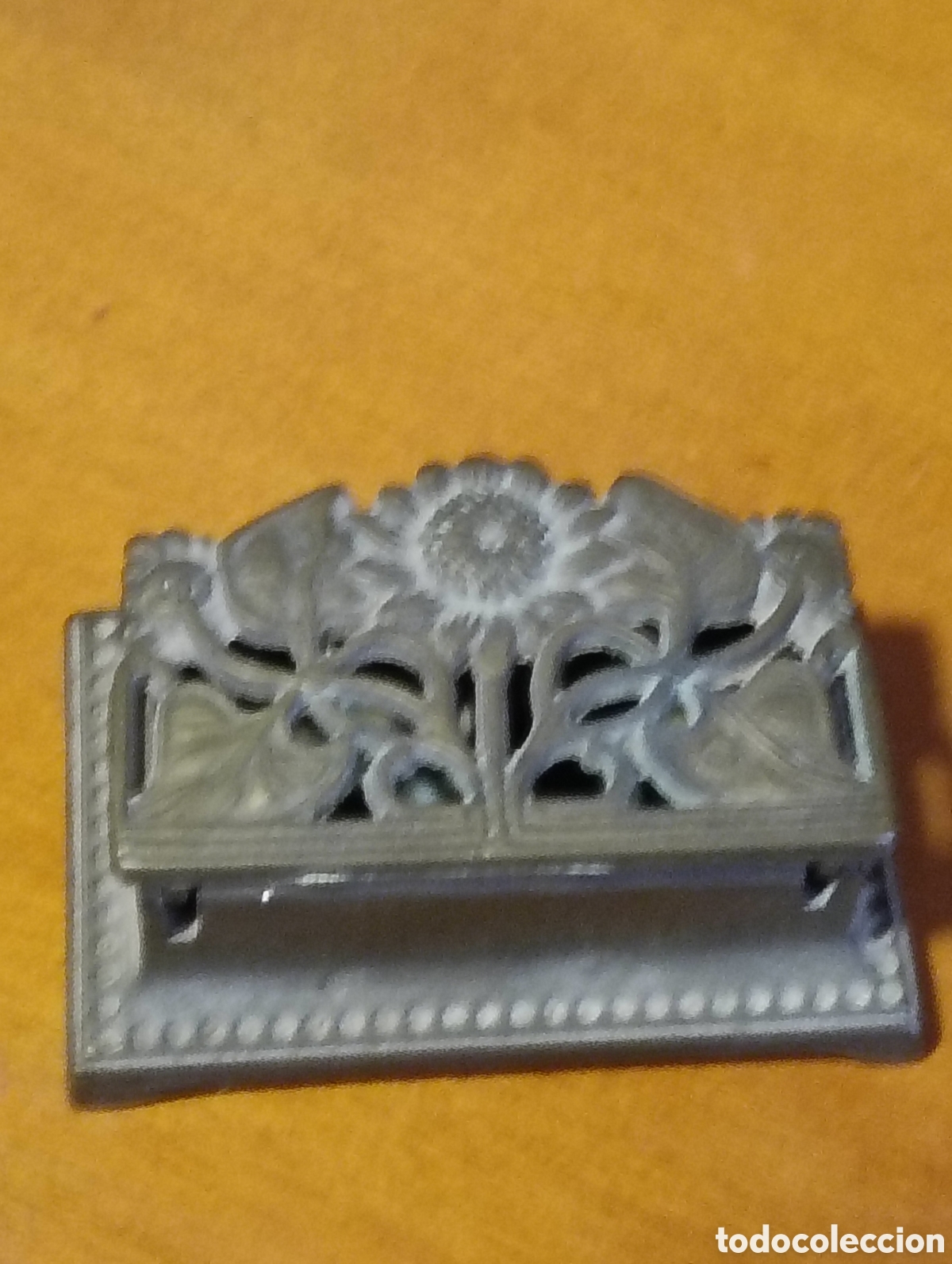 Plumas estilogr&aacute;ficas antiguas: Tintero de metal para DOS vasos - Foto 1