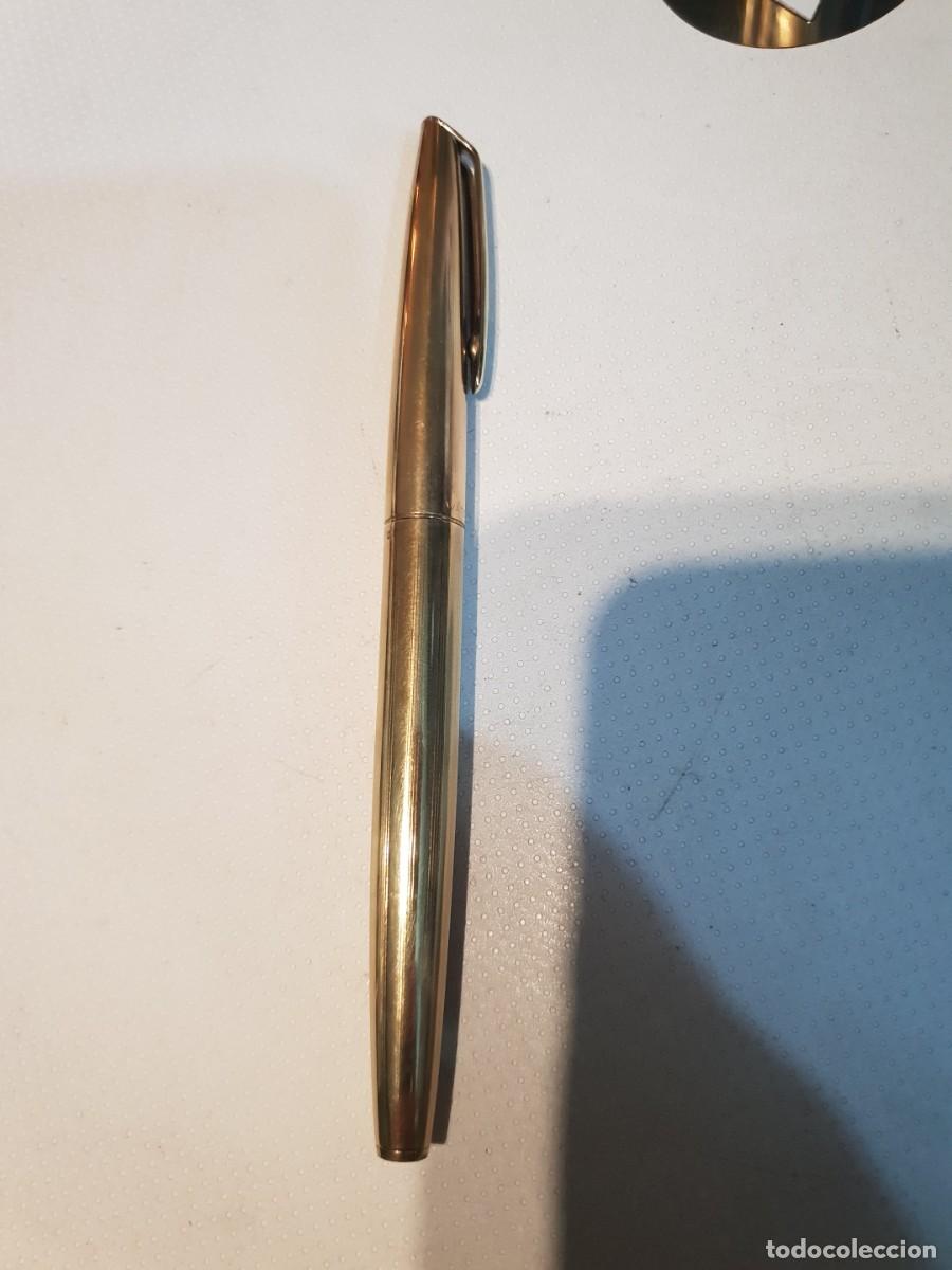 Plumas estilogr&aacute;ficas antiguas: Pluma waterman chapada oro - Foto 1