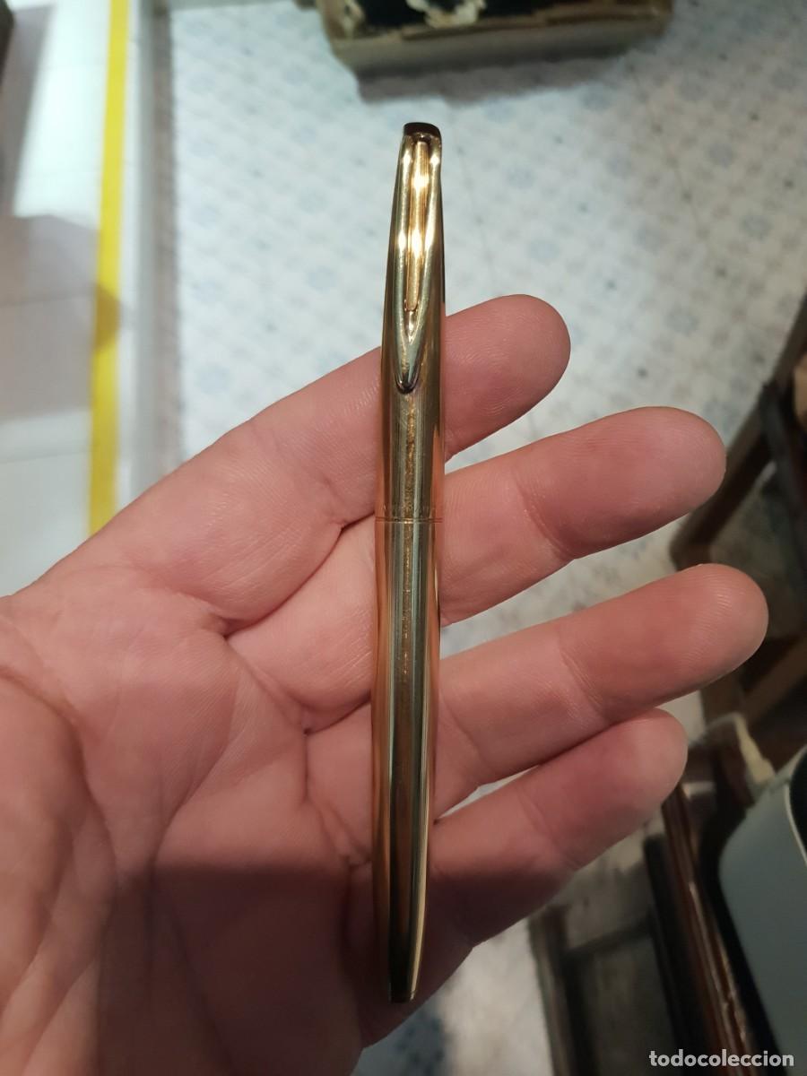 Plumas estilogr&aacute;ficas antiguas: Pluma waterman chapada oro - Foto 2