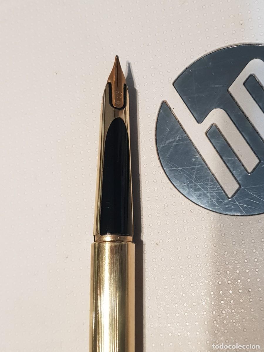 Plumas estilogr&aacute;ficas antiguas: Pluma waterman chapada oro - Foto 3