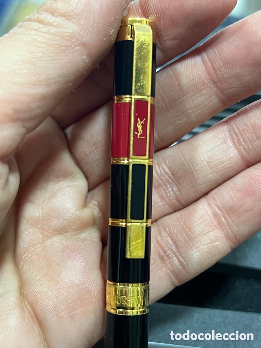 Plumas estilogr&aacute;ficas antiguas: Precios pluma yves saint laurent, pr&aacute;cticamente nueva - Foto 2