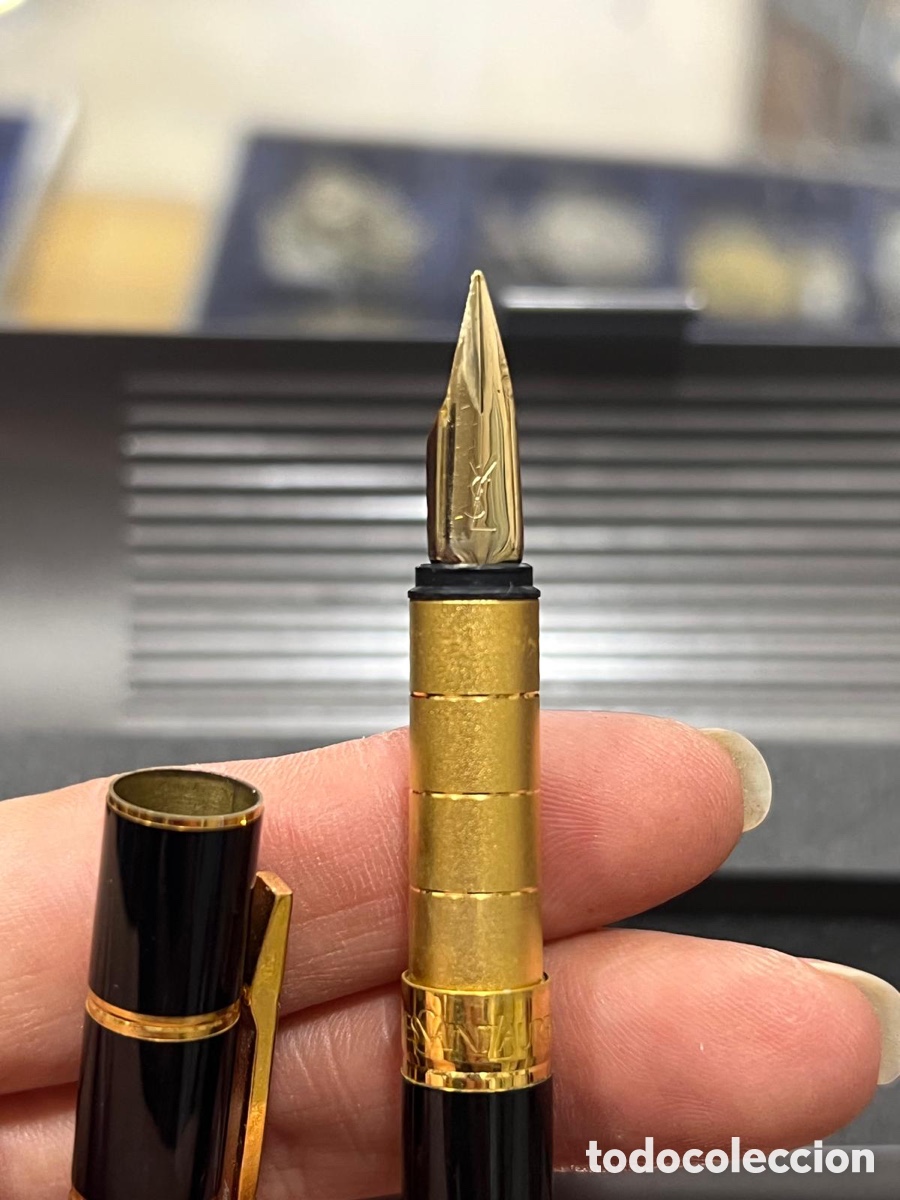 Plumas estilogr&aacute;ficas antiguas: Precios pluma yves saint laurent, pr&aacute;cticamente nueva - Foto 4