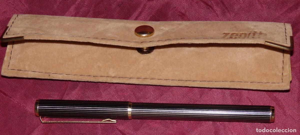 Plumas estilogr&aacute;ficas antiguas: PLUMA ESTILOGRAFICA ZENITH EN SU ESTUCHE - Foto 3