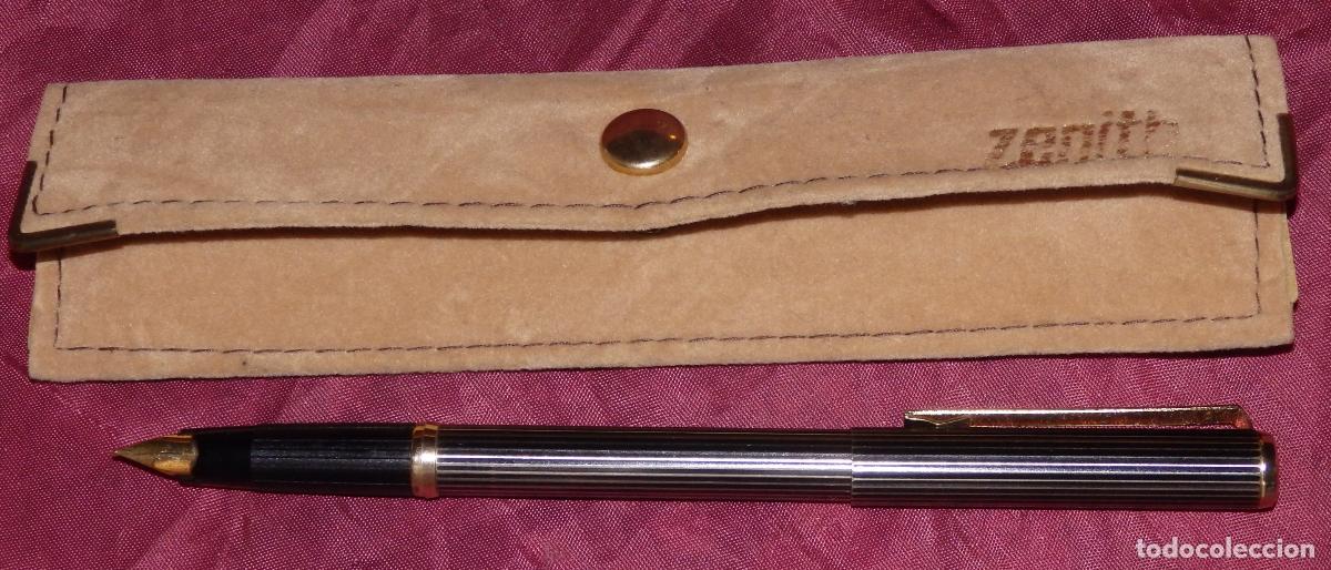 Plumas estilogr&aacute;ficas antiguas: PLUMA ESTILOGRAFICA ZENITH EN SU ESTUCHE - Foto 1