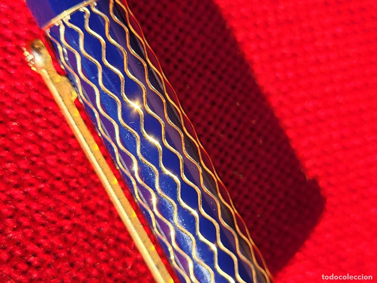 Plumas estilogr&aacute;ficas antiguas: PLUMA VACCARO AZUL Y DORADA - Foto 4