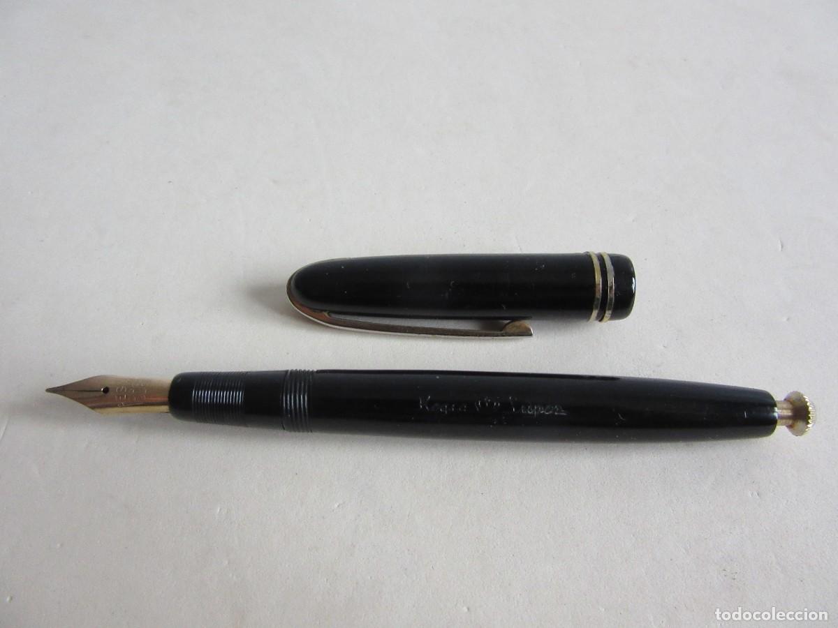 Plumas estilogr&aacute;ficas antiguas: PLUMA SUPER REGIA PLUMIN ORO 585 - Foto 2