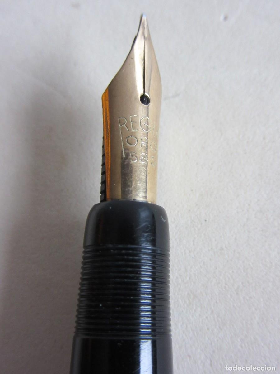 Plumas estilogr&aacute;ficas antiguas: PLUMA SUPER REGIA PLUMIN ORO 585 - Foto 3