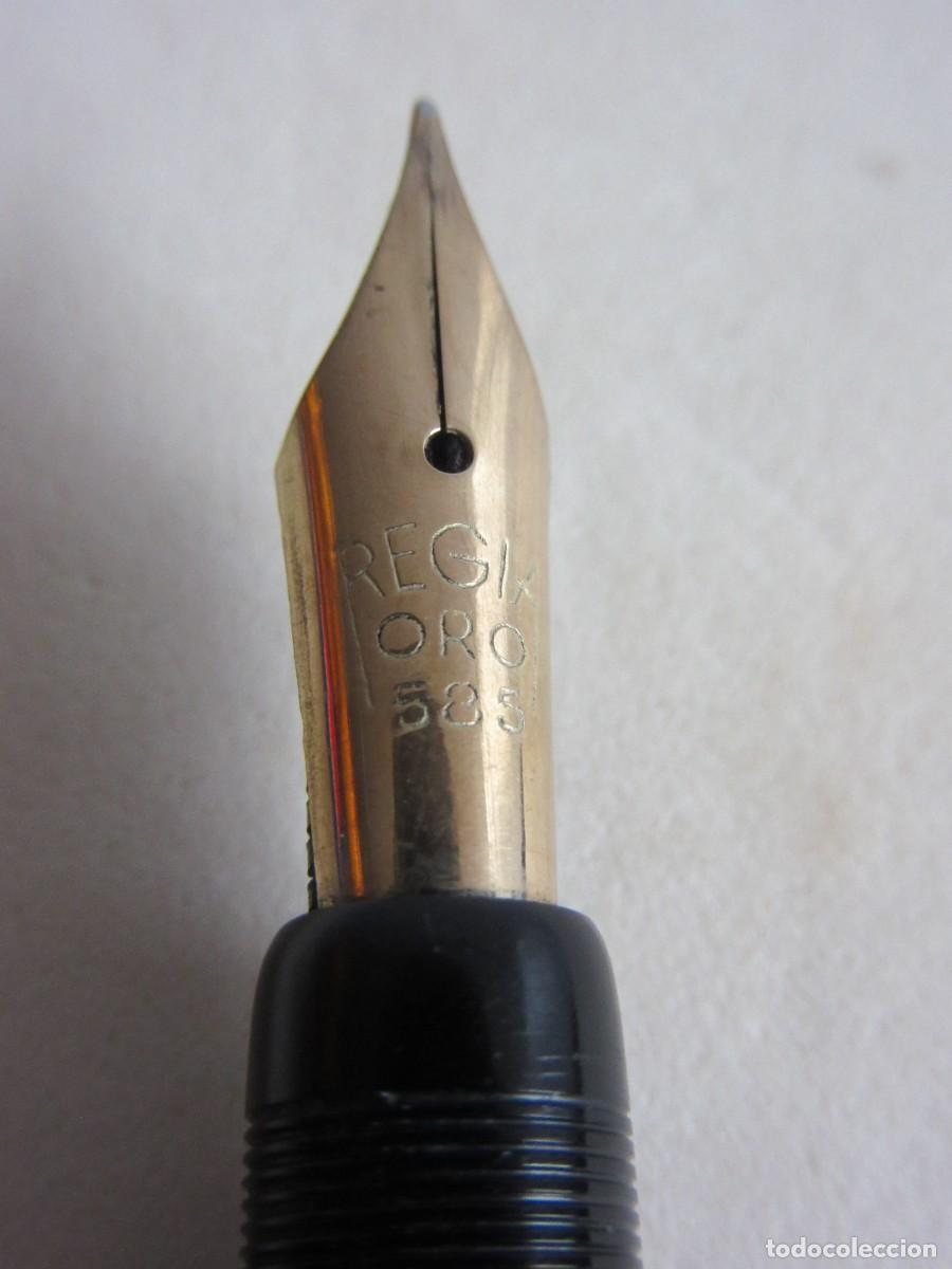 Plumas estilogr&aacute;ficas antiguas: PLUMA SUPER REGIA PLUMIN ORO 585 - Foto 9