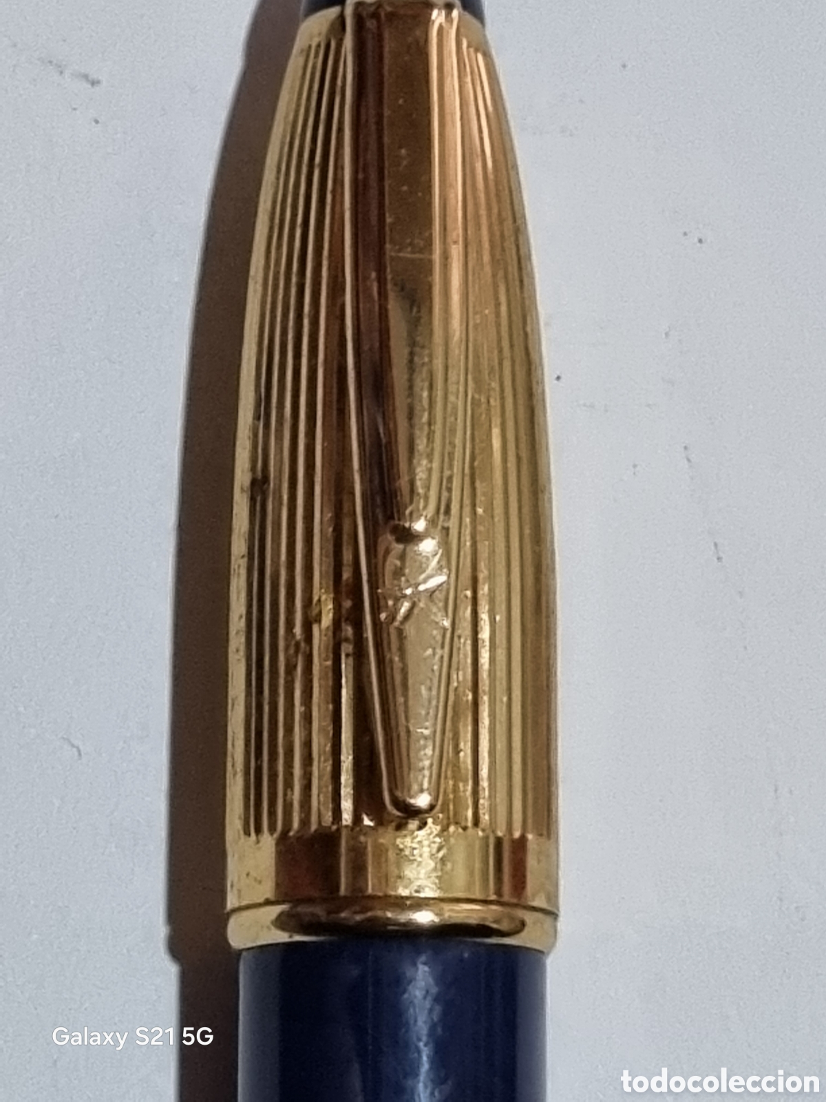 Plumas estilogr&aacute;ficas antiguas: PEQUE&Ntilde;A PLUMA IRIDIUM POINT CON LOGO LA CAIXA - Foto 2