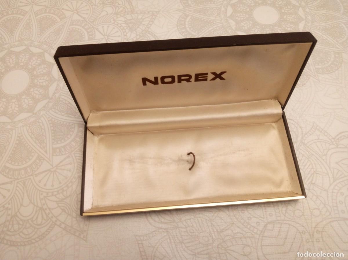Plumas estilogr&aacute;ficas antiguas: Caja de pluma Norex Marron - Foto 1