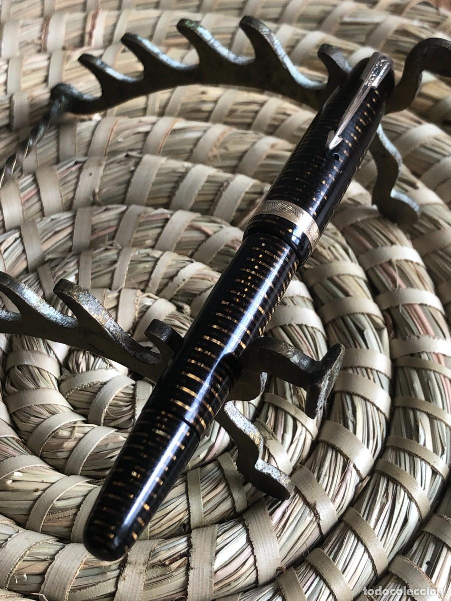 Plumas estilogr&aacute;ficas antiguas: PARKER VACUMATIC ROMBO AZUL 1936, FUNCIONA - Foto 1