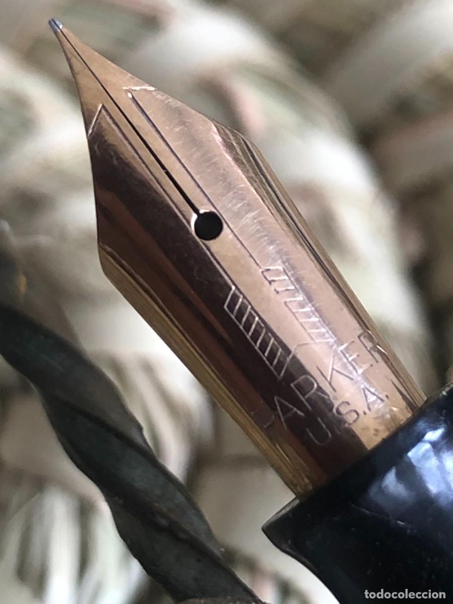 Plumas estilogr&aacute;ficas antiguas: PARKER VACUMATIC ROMBO AZUL 1936, FUNCIONA - Foto 3