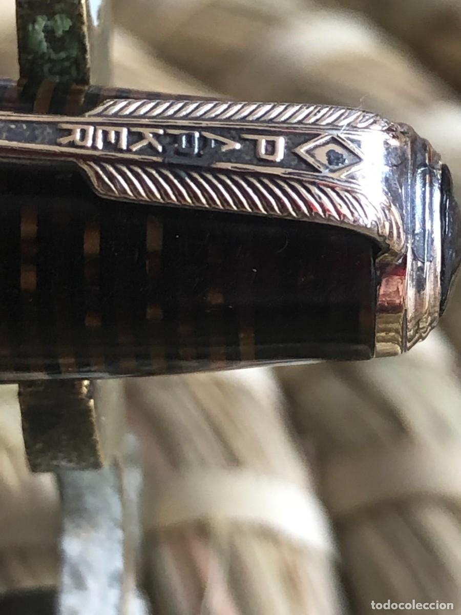 Plumas estilogr&aacute;ficas antiguas: PARKER VACUMATIC ROMBO AZUL 1936, FUNCIONA - Foto 8