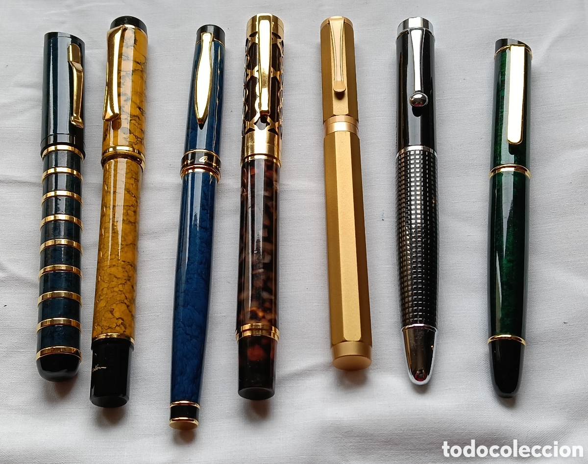Plumas estilogr&aacute;ficas antiguas: Estuche-expositor,- 40 plumas - Foto 11